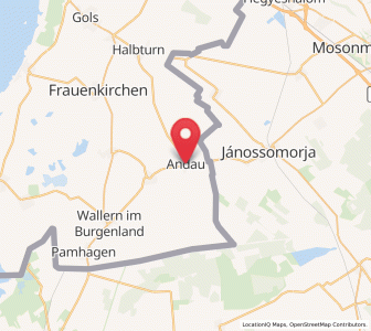 Map of Andau, Burgenland