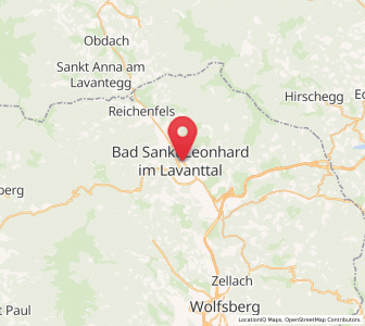 Map of Bad St. Leonhard im Lavanttal, Carinthia