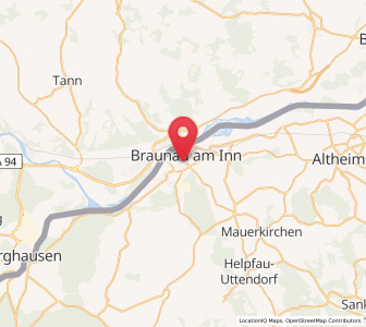 Map of Braunau Neustadt, Upper Austria