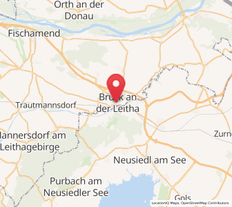 Map of Bruck an der Leitha, Lower Austria
