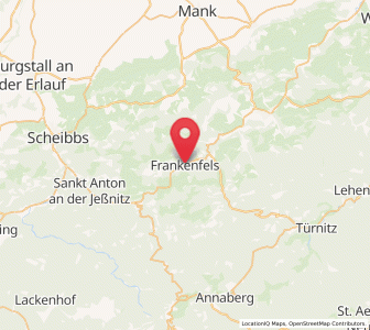 Map of Frankenfels, Lower Austria