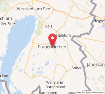Map of Frauenkirchen, Burgenland