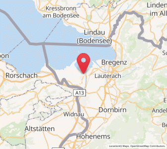 Map of Fußach, Vorarlberg