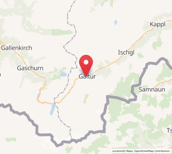 Map of Galtür, Tyrol