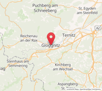 Map of Gloggnitz, Lower Austria