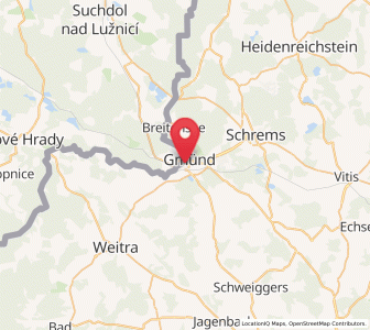 Map of Gmünd, Lower Austria