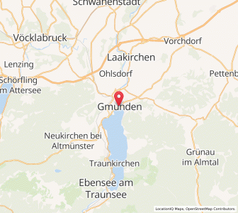 Map of Gmunden, Upper Austria