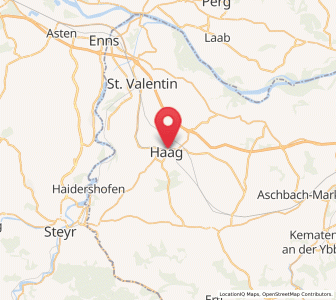 Map of Haag, Lower Austria