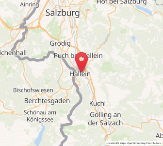 Map of Hallein, Salzburg