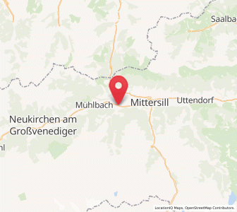Map of Hollersbach im Pinzgau, Salzburg