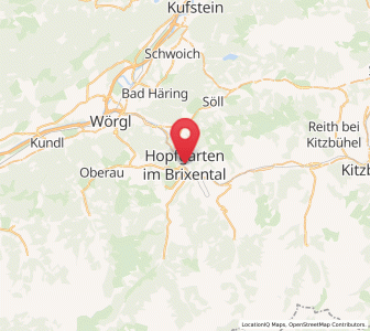 Map of Hopfgarten im Brixental, Tyrol