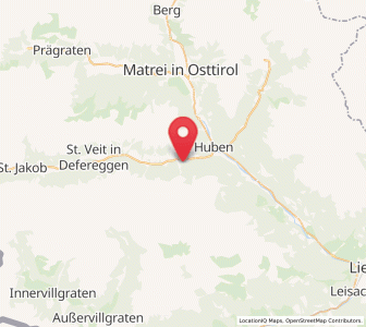 Map of Hopfgarten in Defereggen, Tyrol
