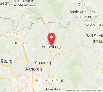Map of Hüttenberg, Carinthia