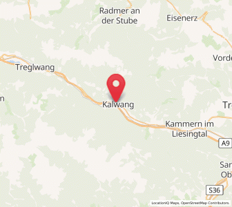Map of Kalwang, Styria