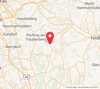 Map of Kirchbach in Steiermark, Styria