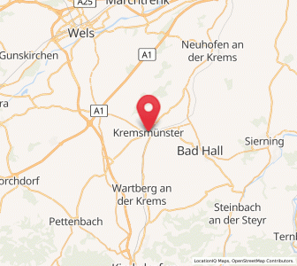 Map of Kremsmünster, Upper Austria