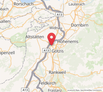 Map of Mäder, Vorarlberg