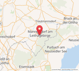 Map of Mannersdorf am Leithagebirge, Lower Austria