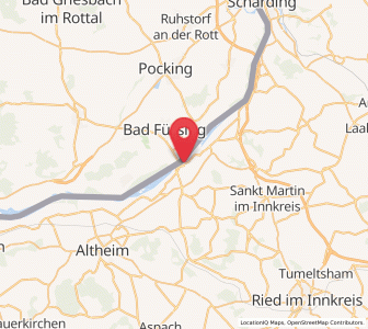 Map of Obernberg am Inn, Upper Austria