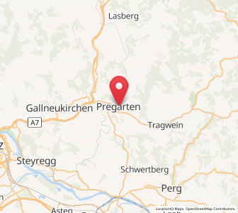 Map of Pregarten, Upper Austria