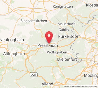 Map of Pressbaum, Lower Austria
