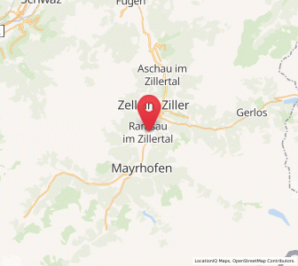 Map of Ramsau im Zillertal, Tyrol