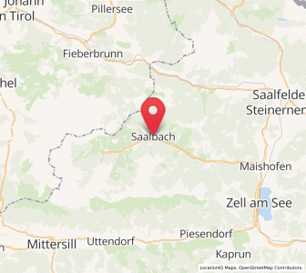 Map of Saalbach-Hinterglemm, Salzburg