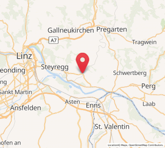 Map of Sankt Georgen an der Gusen, Upper Austria