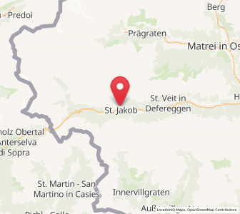 Map of St. Jakob in Defereggen, Tyrol
