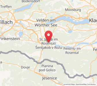 Map of St. Jakob im Rosental, Carinthia