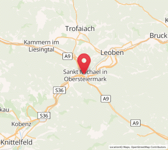 Map of Sankt Michael in Obersteiermark, Styria