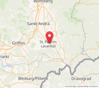 Map of Sankt Paul im Lavanttal, Carinthia