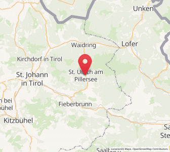 Map of Sankt Ulrich am Pillersee, Tyrol