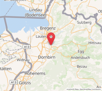 Map of Schwarzach, Vorarlberg