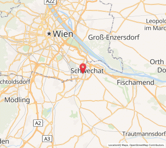 Map of Schwechat, Lower Austria