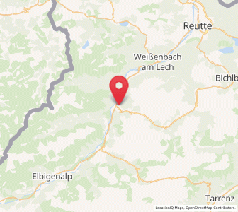 Map of Stanzach, Tyrol
