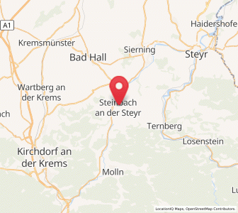 Map of Steinbach an der Steyr, Upper Austria