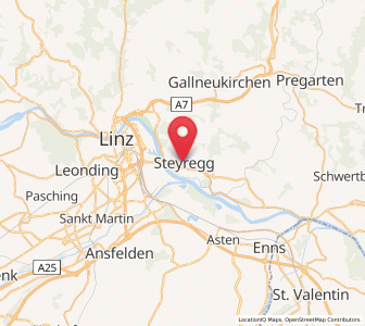 Map of Steyregg, Upper Austria