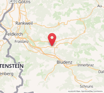 Map of Thüringen, Vorarlberg