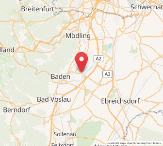 Map of Traiskirchen, Lower Austria