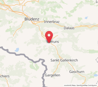 Map of Tschagguns, Vorarlberg