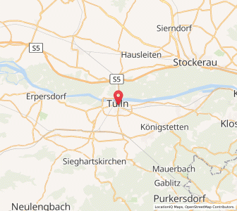 Map of Tulln, Lower Austria