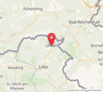 Map of Unken, Salzburg