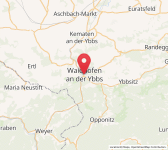 Map of Waidhofen an der Ybbs, Lower Austria