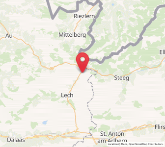 Map of Warth am Arlberg, Vorarlberg