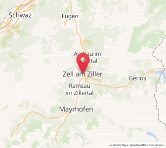 Map of Zell am Ziller, Tyrol