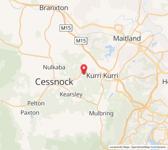 Map of Abermain, New South Wales