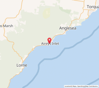 Map of Aireys Inlet, VictoriaVictoria