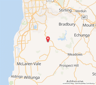 Map of Bakers Gully, South Australia