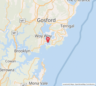 Map of Booker Bay, New South Wales